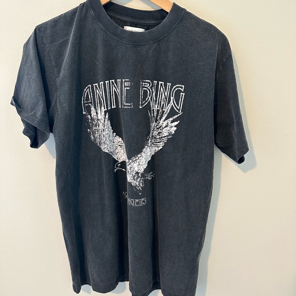 Anine Bing Black Graphic Tee